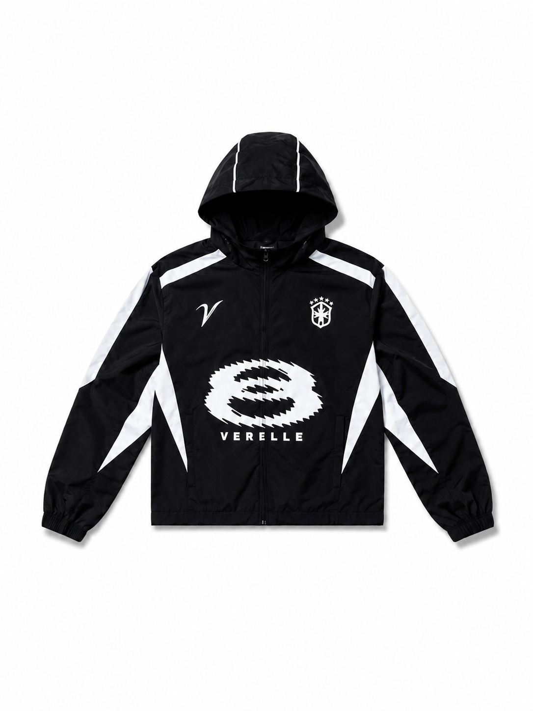 V TRACKSUIT JACKET IN BLACK